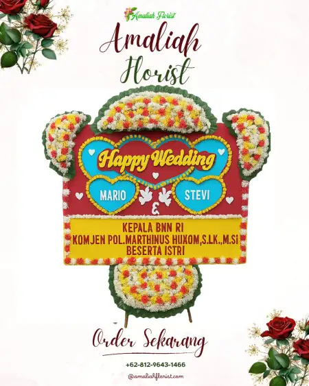 Papan Bunga Pernikahan Krengih